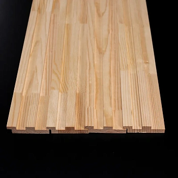 картинка Панель декоративная (вагонка реечная) 21*90*3000мм сосна сорт Прима сращенная от магазина Кубатура