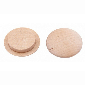 картинка Заглушка на отверстие ПРОФЕССИОНАЛ сфера D25мм береза (10шт/уп) от магазина Кубатура