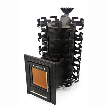 картинка Печь-несетка банная Семирамида inox Люмина, антрацит (камни 137кг/до 18м³) от магазина Кубатура