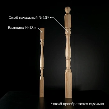 картинка Балясина 50*50*900мм №13 Сосна сорт Экстра сращенная от магазина Кубатура