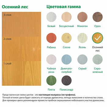 картинка Текстурол ЛАНДШАФТ Осенний лес 0.9л полукроющая пропитка-антисептик для древесины от магазина Кубатура