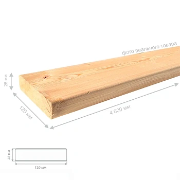 картинка Палубная доска 28*120*4000мм сорт А лиственница от магазина Кубатура