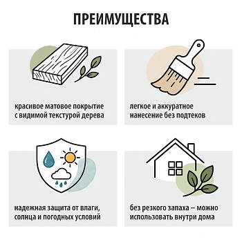 картинка Текстурол ЛАНДШАФТ Белый 2.5л полукроющая пропитка-антисептик для древесины от магазина Кубатура