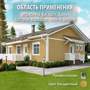 картинка Масло для Фасадов ПРОФЕССИОНАЛ Бесцветное 0,9л от магазина Кубатура
