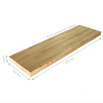 картинка Ступень 40*300*1000мм Лиственница сорт A сращенная (без фаски) от магазина Кубатура