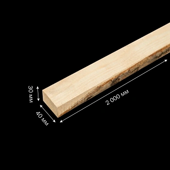 картинка Брусок строганый камерной сушки 30*40*2000мм сорт С ель/сосна от магазина Кубатура