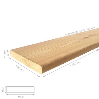 картинка Планкен прямой 20*140*1500мм сорт АВ лиственница (7шт/уп) от магазина Кубатура