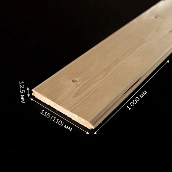 картинка Вагонка штиль ель/сосна 12,5*115(110)*1000мм сорт АВ Киров (10шт/уп) от магазина Кубатура