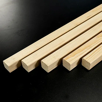 картинка Брусок сращенный для перегородок 40*40*3000мм сосна сорт Экстра (с фаской R5 на углах) от магазина Кубатура