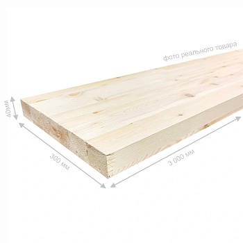 картинка Тетива 40*300*3000мм Ель/Сосна сорт АВ сращенная от магазина Кубатура