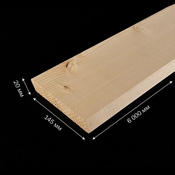 картинка Планкен скошенный 20*145*6000мм сорт АВ Ель 100% от магазина Кубатура