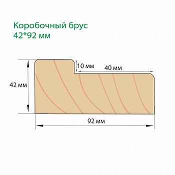картинка Брус коробочный 42*92*2100мм Ель/Сосна сорт АВ от магазина Кубатура