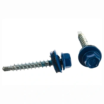 картинка Саморезы кровельные 4,8*35мм RAL 5005 (синий) металл/дерево от магазина Кубатура