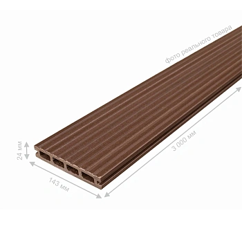 картинка ДПK доска террасная вельвет 24*143*3000мм шоколад комфорт от магазина Кубатура