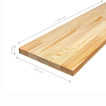 картинка Подступенник 18*200*1200мм Сосна сорт Экстра сращенный от магазина Кубатура