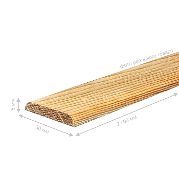 картинка Нащельник плоский 30*2500мм сосна сорт Экстра от магазина Кубатура