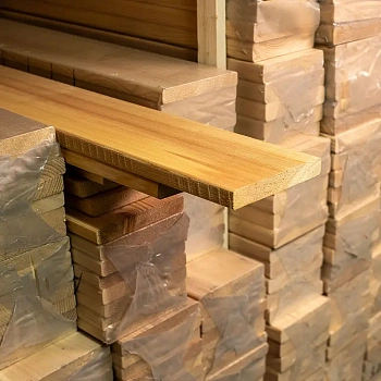 картинка Планкен прямой 20*140*6000мм сорт АВ лиственница от магазина Кубатура