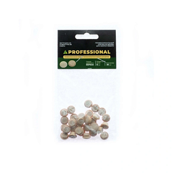 картинка Заглушка на отверстие ПРОФЕССИОНАЛ сфера D8мм береза (30шт/уп) от магазина Кубатура