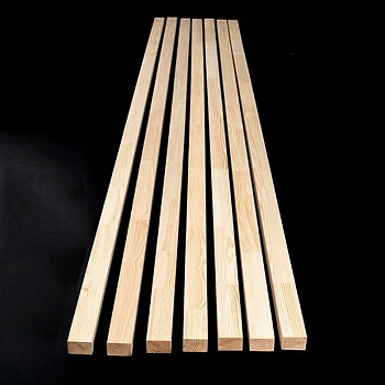 картинка Брусок сращенный для перегородок 40*60*3000мм сосна сорт Экстра (с фаской R3 на углах) от магазина Кубатура