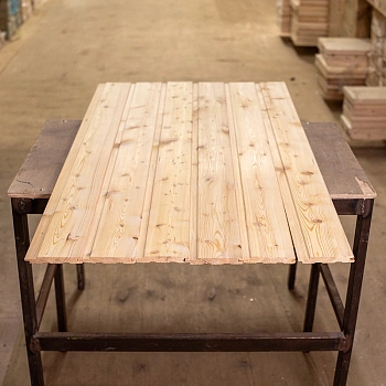 картинка Евровагонка лиственница 12,5*96(88)*1000мм сорт AB цельная (10шт/уп) от магазина Кубатура