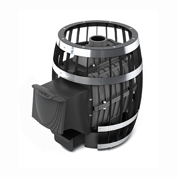 картинка Печь банная сетка Саяны Cast с дверцей антрацит (камни 90кг/до 18м³) от магазина Кубатура