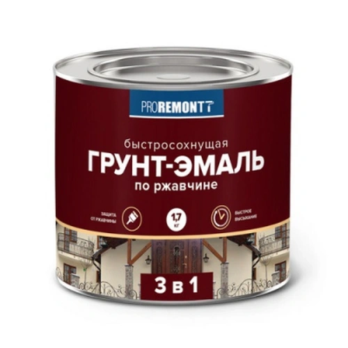 картинка Грунт-эмаль 3в1 черная Proremontt 1.7кг от магазина Кубатура