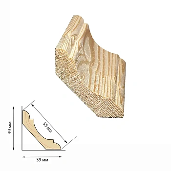 картинка Плинтус фигурный 55*2000мм сосна сорт Экстра от магазина Кубатура