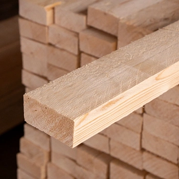 картинка Доска обрезная камерной сушки 50*100*6000мм Отборная 1 сорт Ель 100% дисковый распил (10-15%) от магазина Кубатура