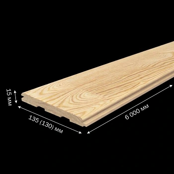картинка Имитация бруса 15*135*(130)*6000мм сорт Экстра сосна сращенная (5шт/уп) от магазина Кубатура