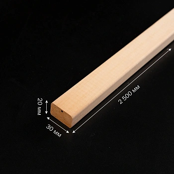 картинка Рейка сращенная для декора стен 20*30*2500мм сосна сорт Экстра (с фаской R3 на углах) от магазина Кубатура