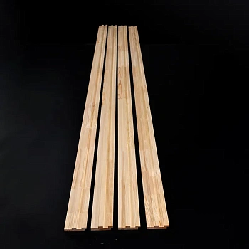 картинка Панель декоративная (вагонка реечная) 21*90*3000мм сосна сорт Прима сращенная от магазина Кубатура