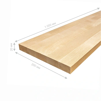 картинка Подступенник 20*200*1000мм Береза сорт Экстра сращенный от магазина Кубатура
