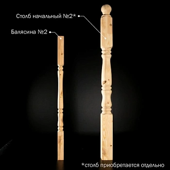 картинка Балясина 45*45*900мм №2 Ель/Сосна сорт АВ сращенная от магазина Кубатура