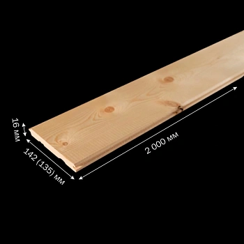 картинка Имитация бруса ель/сосна 16*142(135)*2000мм сорт АВ Вологда от магазина Кубатура