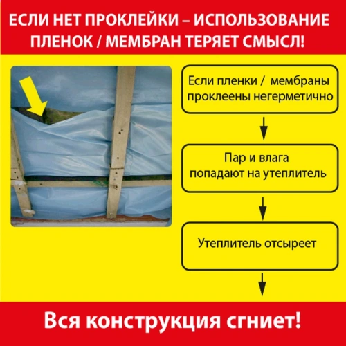 картинка Kлейкая лента армированная алюминиевая ПРОФЕССИОНАЛ для пароизоляции влажных помещений 50мм*50м от магазина Кубатура