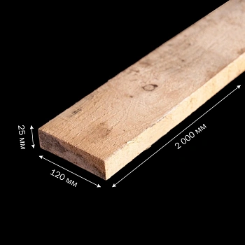 картинка Доска обрезная 25*120*2000мм 5 сорт (ТУ заборная) естественной влажности хвойные породы от магазина Кубатура