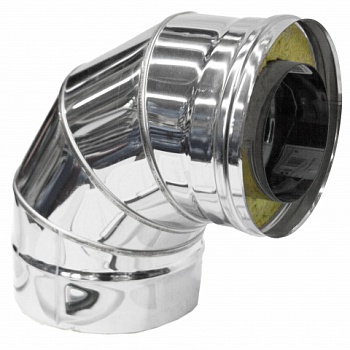 картинка Отвод сэндвич 87° D150/210 нерж.сталь 430-0.8/0.5мм от магазина Кубатура