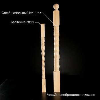 картинка Балясина 50*50*900мм №11 Сосна сорт Экстра сращенная от магазина Кубатура