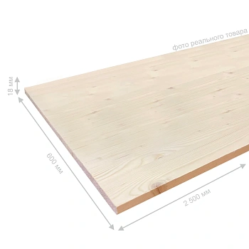 картинка Щит мебельный 18*600*2500мм Ель/Сосна сорт АВ сращенный от магазина Кубатура