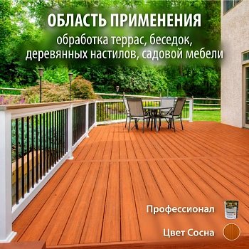 картинка Масло для Террас ПРОФЕССИОНАЛ Сосна (НК-55) 0,9л от магазина Кубатура
