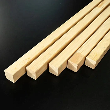 картинка Брусок сращенный для перегородок 50*50*3000мм сосна сорт Экстра (с фаской R3 на углах) от магазина Кубатура
