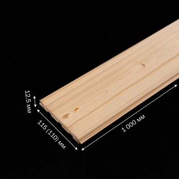 картинка Вагонка штиль ель/сосна 12,5*115(110)*1000мм сорт С Киров (10шт/уп) от магазина Кубатура