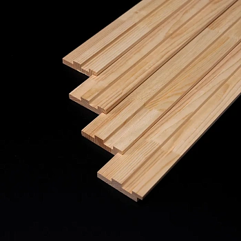 картинка Панель декоративная (вагонка реечная) 21*90*3000мм сосна сорт Прима сращенная от магазина Кубатура