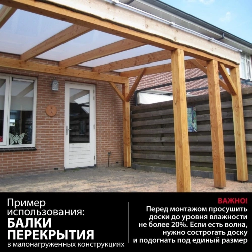 картинка Доска обрезная 50*100*6000мм 1-3 сорт (ГОСТ 8486-86) естественной влажности хвойные породы от магазина Кубатура