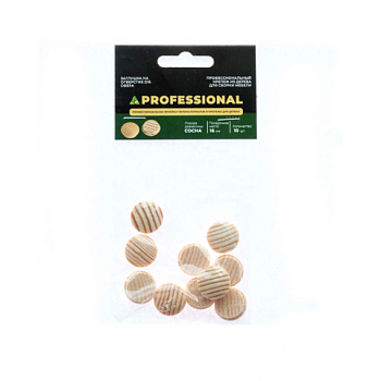 картинка Заглушка на отверстие ПРОФЕССИОНАЛ сфера D16мм сосна (10шт/уп) от магазина Кубатура