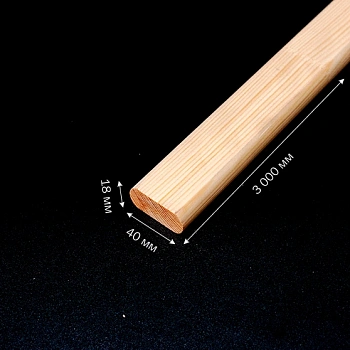 картинка Рейка сращенная для декора стен 18*40*3000мм сосна сорт Экстра (с увеличенной фаской R5 на углах) от магазина Кубатура