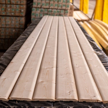 картинка Имитация бруса Финский профиль ель/сосна 17*143(135)*1000мм сорт АВ (5шт/уп) от магазина Кубатура