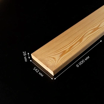 картинка Палубная доска 28*142*6000мм сорт АВ лиственница от магазина Кубатура