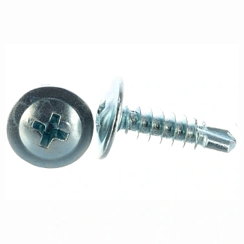 картинка Саморезы по металлу с пресс-шайбой 4.2*16мм оцинкованные от магазина Кубатура