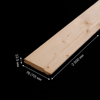 картинка Евровагонка ель/сосна 12,5*76(70)*2500мм сорт C Киров (10шт/уп) от магазина Кубатура